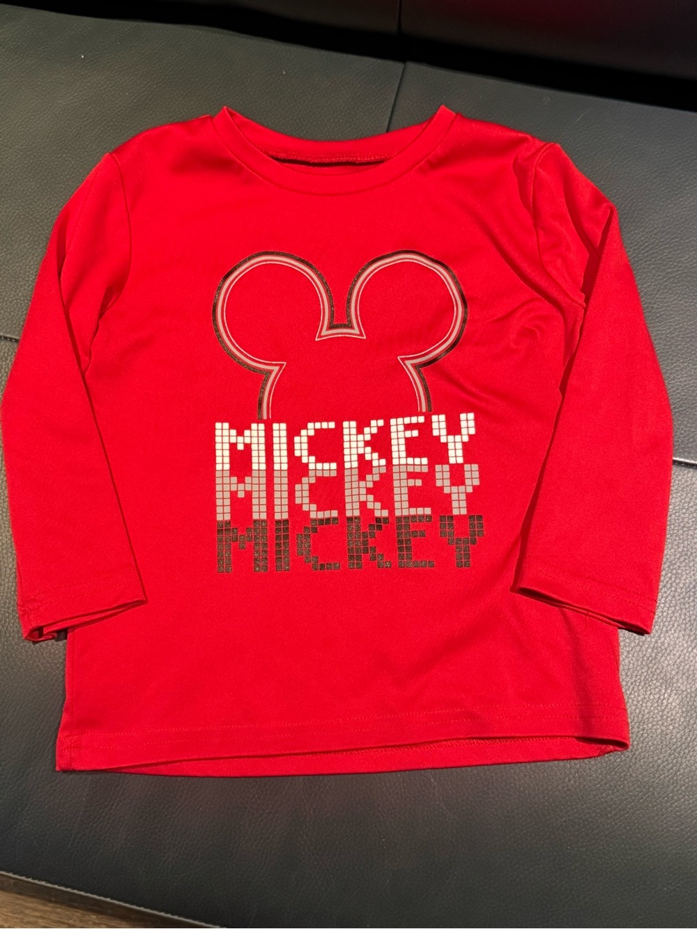 2T Red Mickey Graphic Long-Sleeve Active Kids Shirt